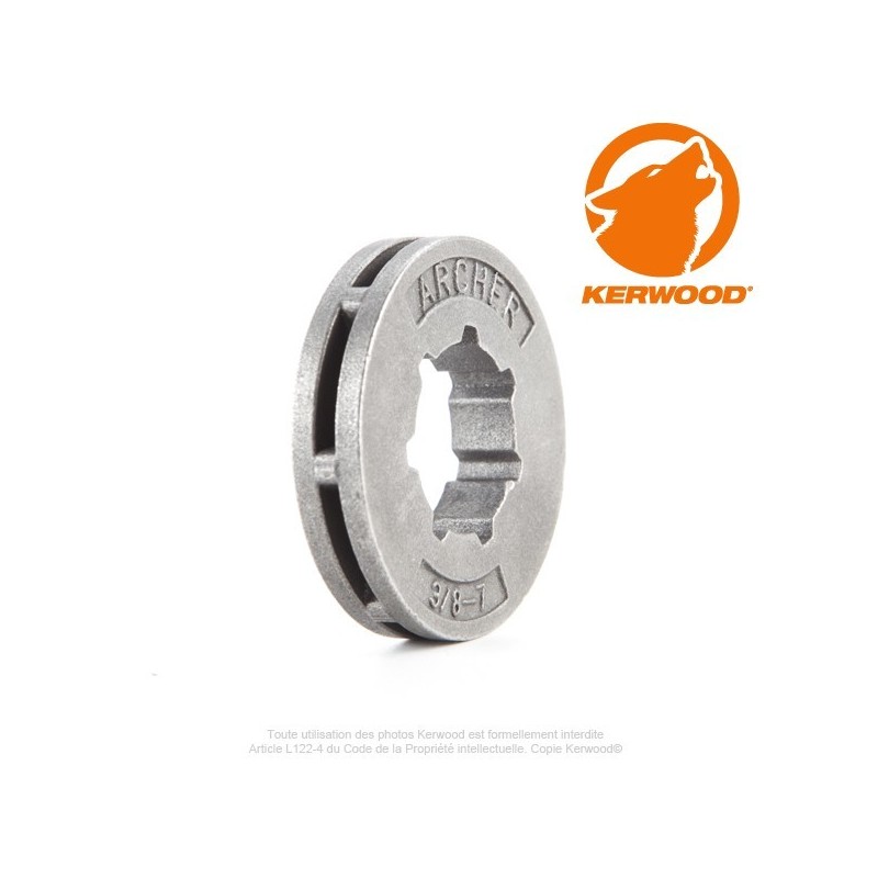 Bague mini pour pignon tronçonneuse 7 dents 3/8". 