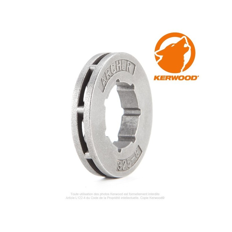 Bague petite pour pignon tronçonneuse 8 dents 0,325". 