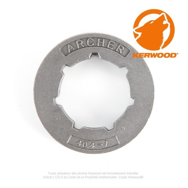 Bague standard pour pignon tronçonneuse 7 dents 0,404". Bague standard pour pignon tronçonneuse 7 dents 0,404".