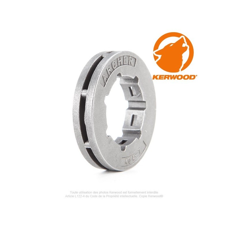 Bague standard pour pignon tronçonneuse 7 dents 0,404". 