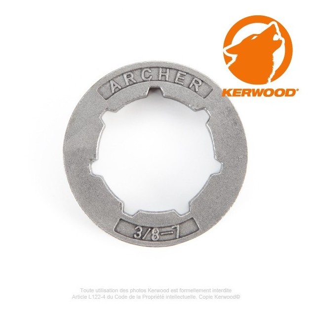 Bague standard pour pignon tronçonneuse 7 dents 3/8". Bague standard pour pignon tronçonneuse 7 dents 3/8".