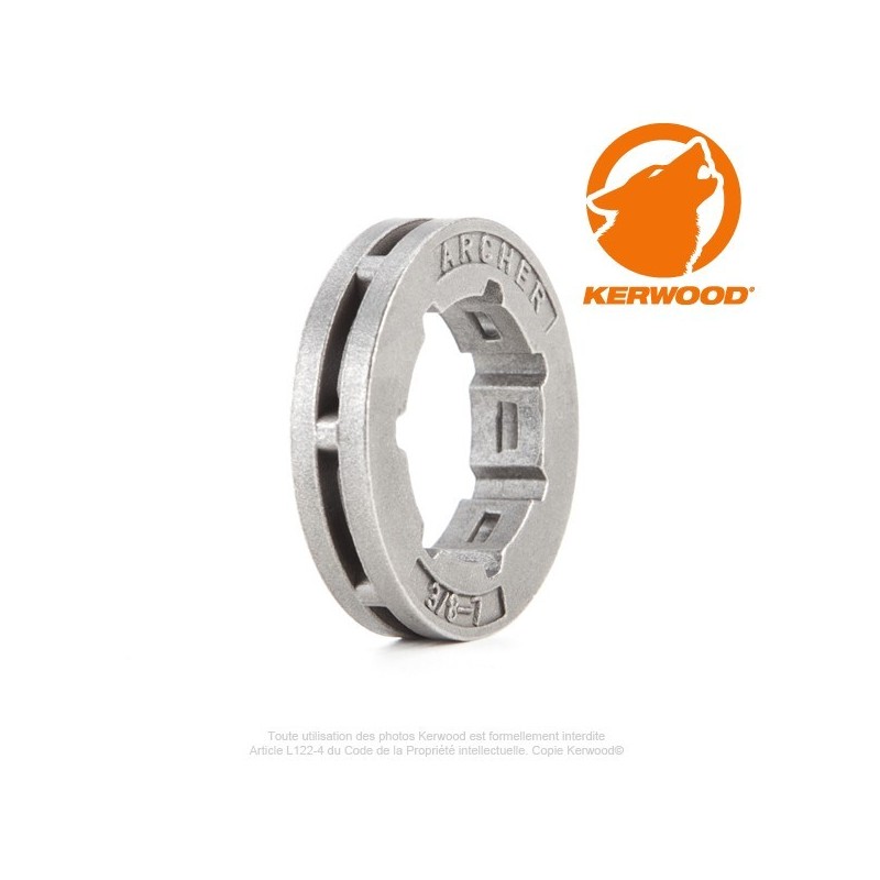 Bague standard pour pignon tronçonneuse 7 dents 3/8". 