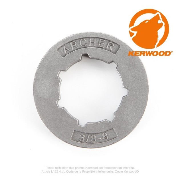 Bague standard pour pignon tronçonneuse 8 dents 3/8". Bague standard pour pignon tronçonneuse 8 dents 3/8".