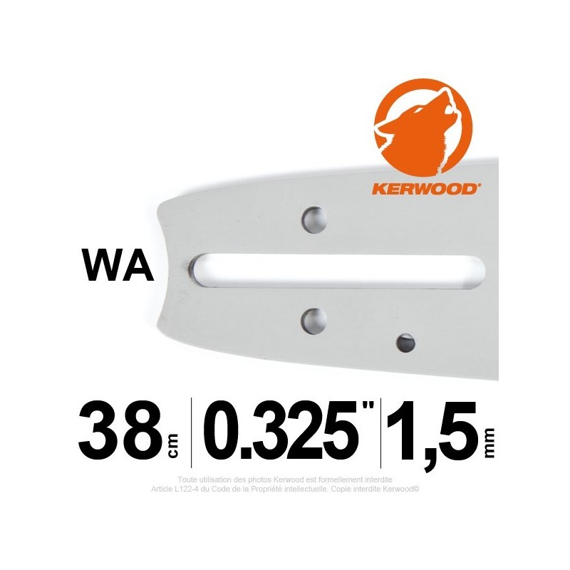 Guide Kerwood. 38 cm, 0,325". 1,5 mm. 15C3KLWA