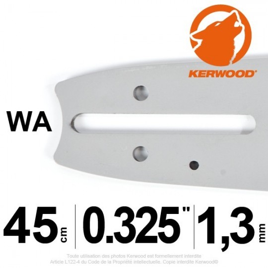 Guide Kerwood. 45 cm, 0,325". 1,3 mm. 18C2KLWA