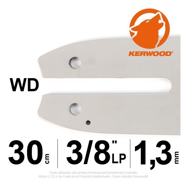 Guide KERWOOD. 30cm 3/8" LP. 1.3 mm. 12B2KCWD