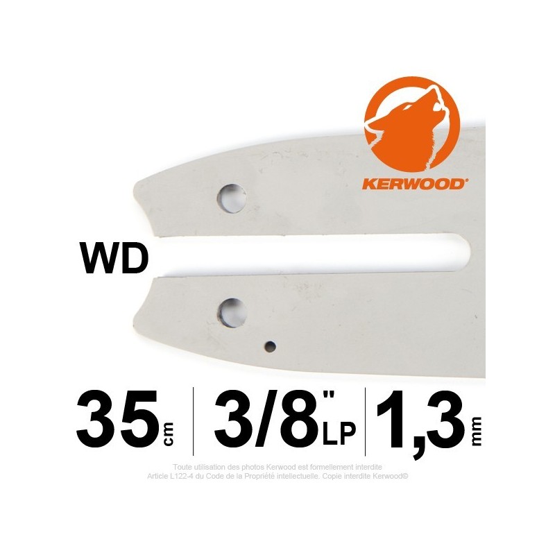 Guide KERWOOD .35cm 3/8" LP. 1.3 mm. 14B2KCWD