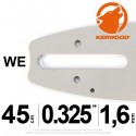 Guide tronçonneuse Kerwood. 45cm, 0,325".1,6 mm. 18C4KSWE