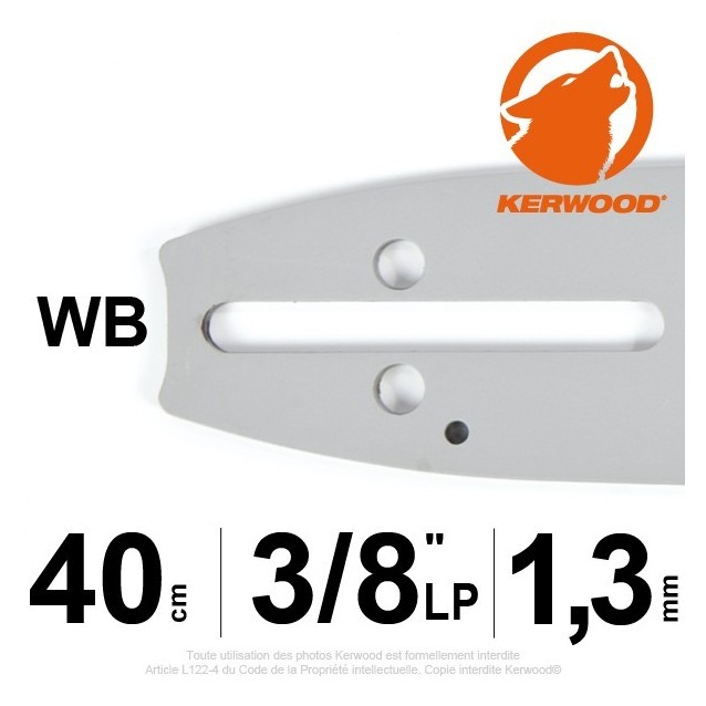 Guide Kerwood. 40 cm, 3/8"LP. 1,3 mm. 16B2KCWB