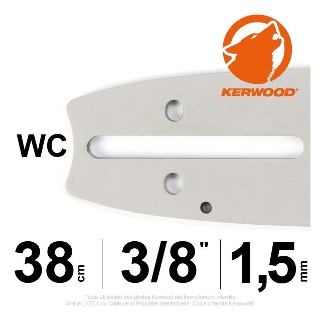 Guide KERWOOD .38cm 3/8". 1.5 mm. 15A3KSWC