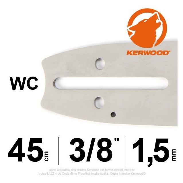 Guide KERWOOD. 45cm 3/8". 1.5 mm. 18A3KSWC