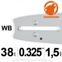 Guide Kerwood. 38 cm, 0,325". 1,5 mm. 15C3KLWB