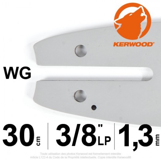 Guide Kerwood. 30 cm, 3/8"LP. 1,3 mm. 12B2KCWG