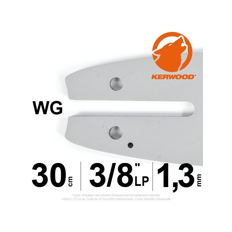 Guide Kerwood. 30 cm, 3/8"LP. 1,3 mm. 12B2KCWG