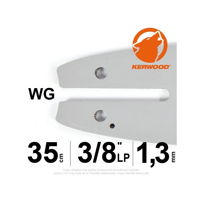 Guide Kerwood. 35 cm, 3/8"LP. 1,3 mm. 14B2KCWG