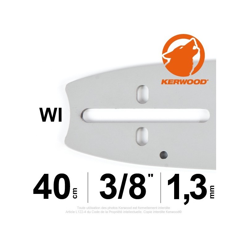 Guide Kerwood. 40 cm, 3/8". 1,3 mm. 16A2KLWI