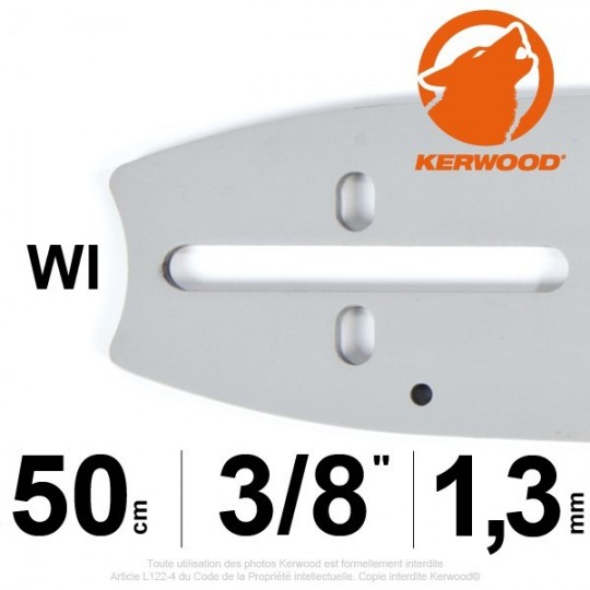 Guide Kerwood. 50 cm, 3/8". 1,3 mm. 20A2KLWI