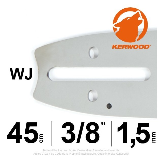 Guide Kerwood. 45 cm, 3/8". 1,5 mm. 18A3KLWJ