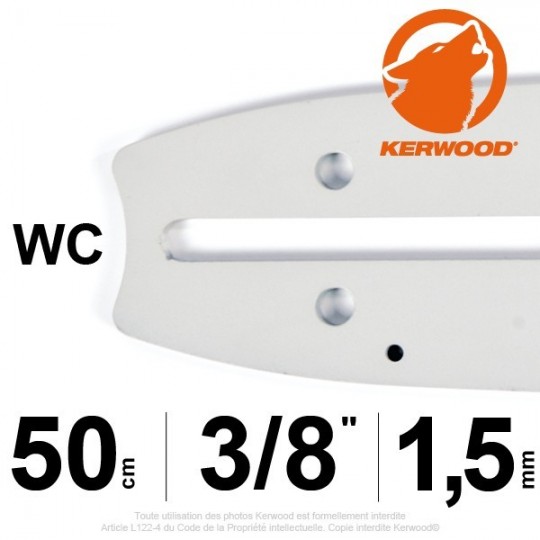 Guide Kerwood. 50 cm, 3/8". 1,5 mm. 20A3KNWC