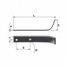 Outils de fraises type bineur large universel . L : 190 mm