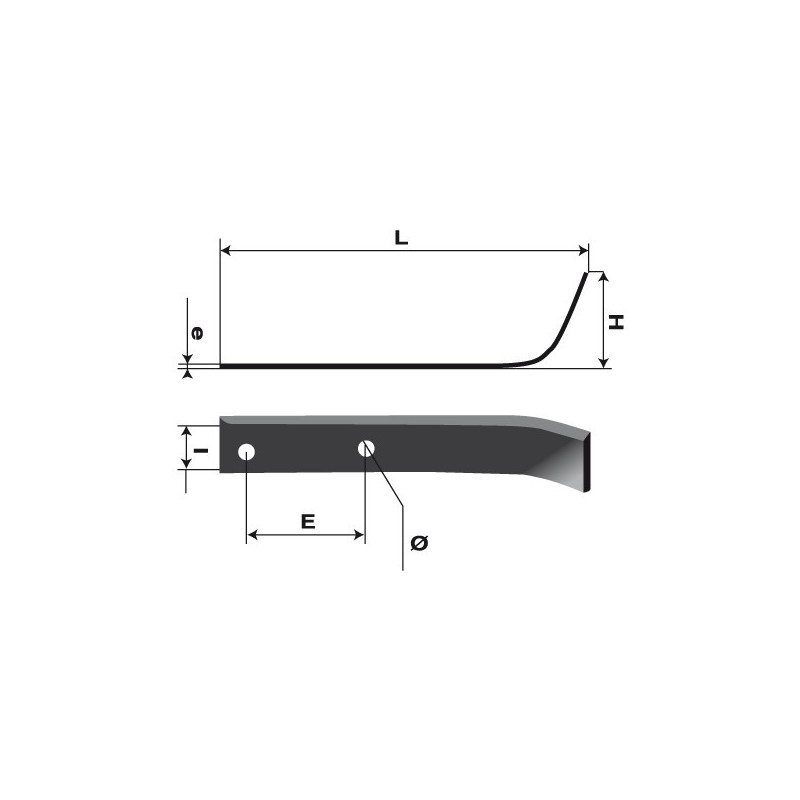 Outils de fraises type labour pour fraises diam 320 mm. L : 220 mm