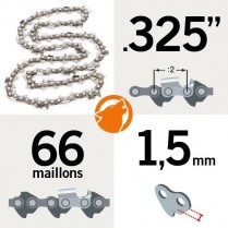 Chaîne tronçonneuse KERWOOD 66 maillons 0.325", 1,5mm
