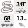 Chaîne tronçonneuse KERWOOD 68 maillons 3/8, 1,3mm