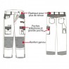 Pantalon tissu léger Beige / Noir taille 2 Pantalon tissu léger Beige / Noir taille 2