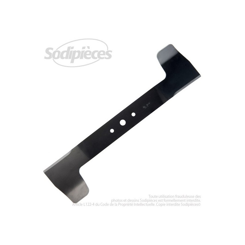 Lame . Coupe 52 cm. Section 55 x 4. Alèsage 16. Coupe à gauche