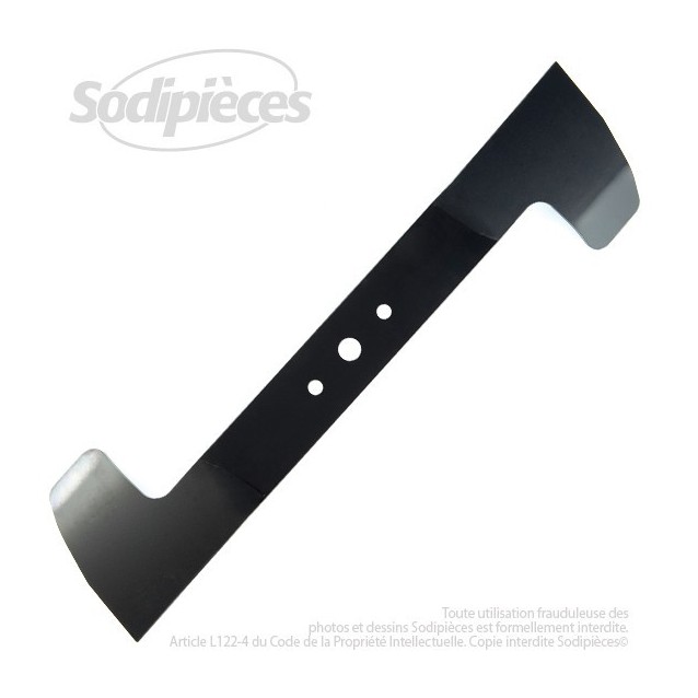 Lame . Coupe 52 cm. Section 55 x 4. Alèsage 16. Coupe à gauche