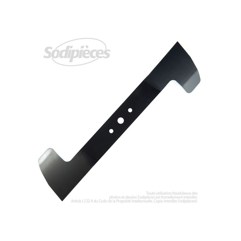 Lame . Coupe 52 cm. Section 55 x 4. Alèsage 16. Coupe à gauche