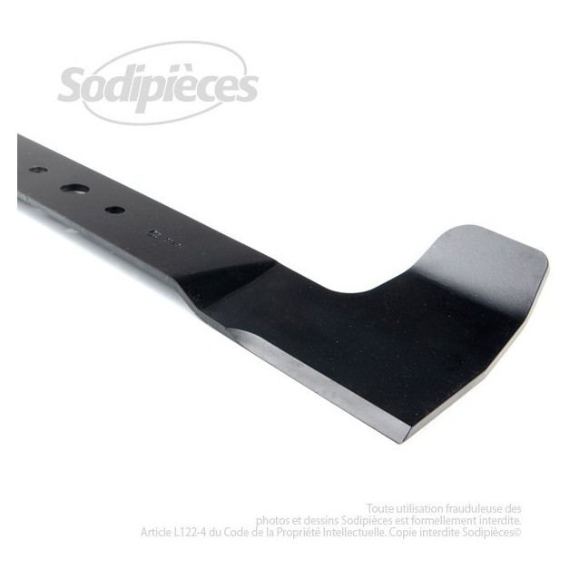 Lame . Coupe 52 cm. Section 55 x 4. Alèsage 16. Coupe à gauche