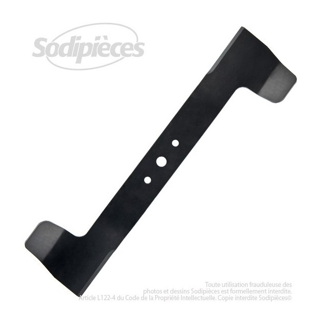 Lame . Coupe 52 cm. Section 55 x 4. Alèsage 16. Coupe à gauche