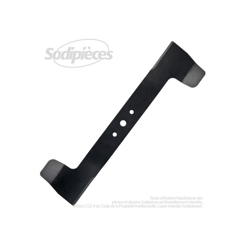 Lame . Coupe 52 cm. Section 55 x 4. Alèsage 16. Coupe à gauche