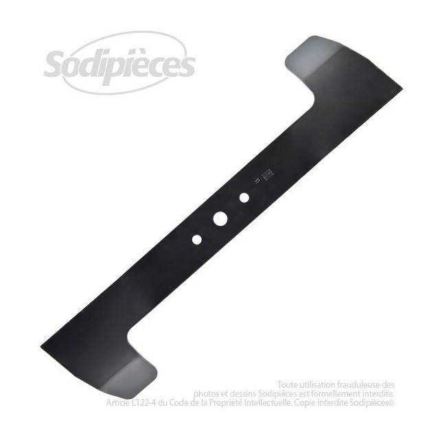 Lame . Coupe 52 cm. Section 55 x 4. Alèsage 16. Coupe à gauche