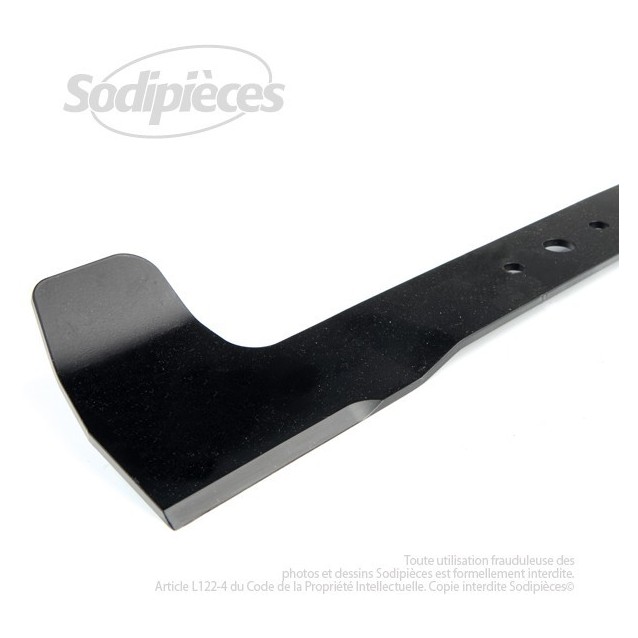 Lame . Coupe 52 cm. Section 55 x 4. Alèsage 16. Coupe à gauche