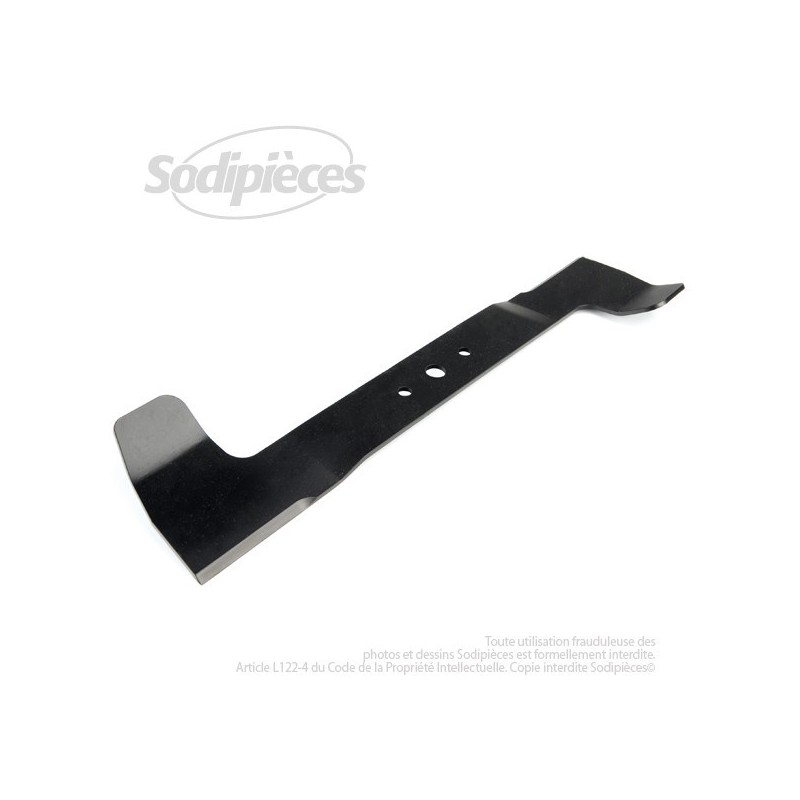 Lame . Coupe 52 cm. Section 55 x 4. Alèsage 16. Coupe à gauche