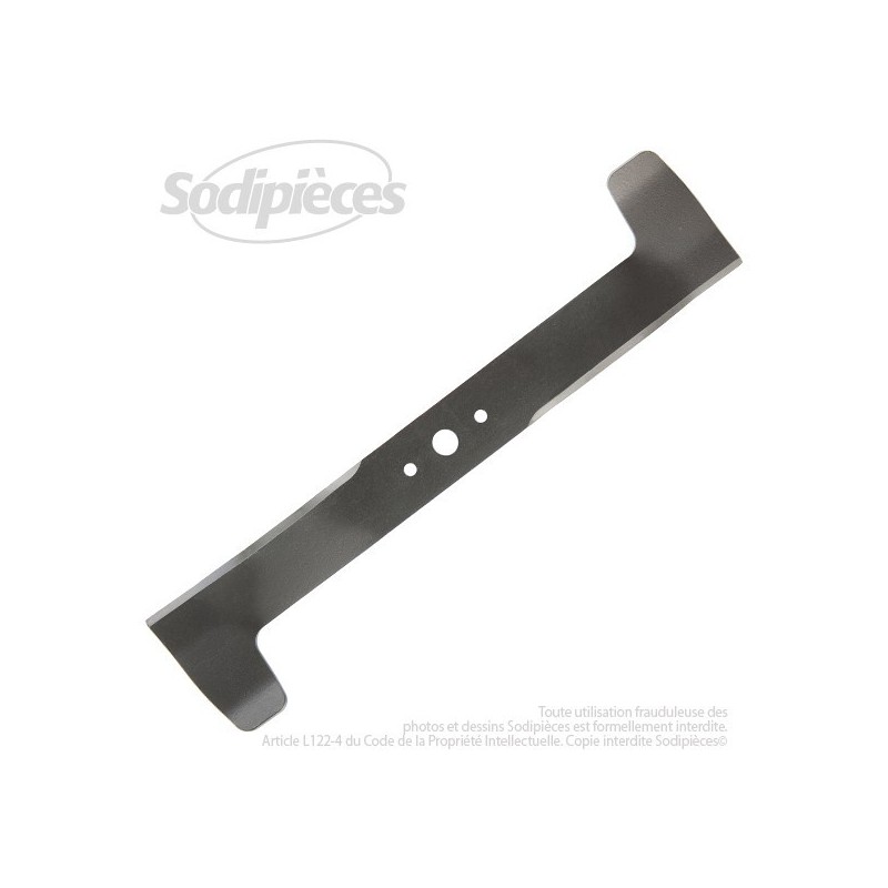 Lame. Coupe à droite 52 cm. Section 55 x 4. Alèsage 18