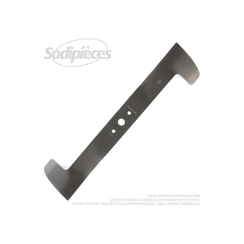 Lame. Coupe à droite 52 cm. Section 55 x 4. Alèsage 18
