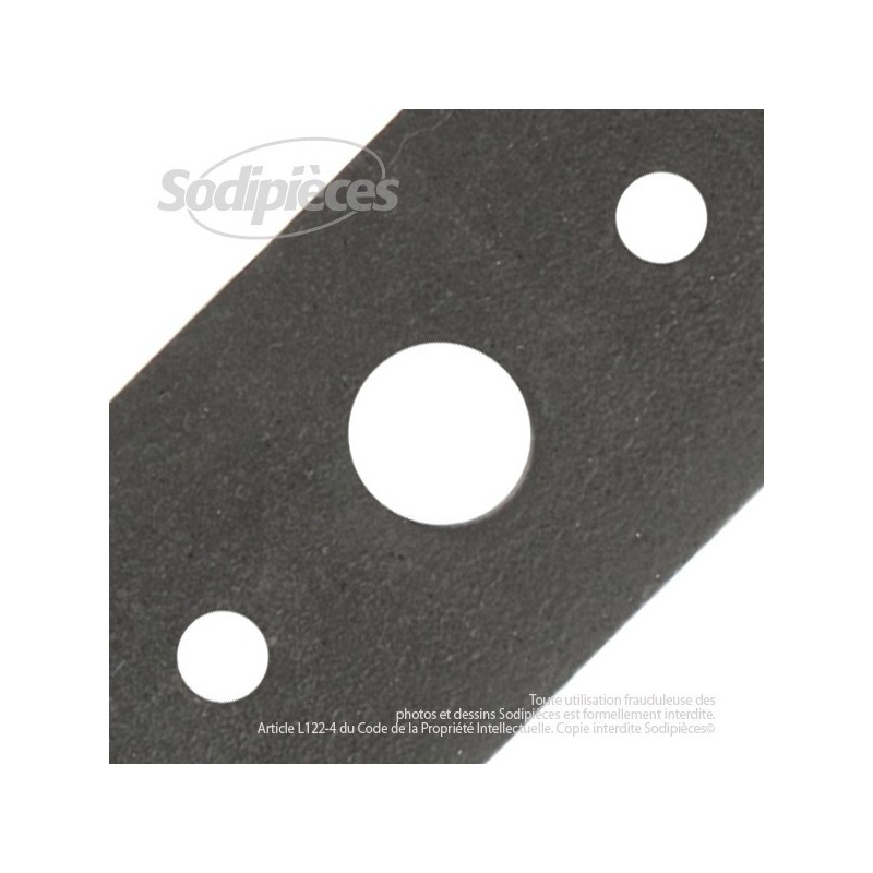 Lame. Coupe à droite 52 cm. Section 55 x 4. Alèsage 18