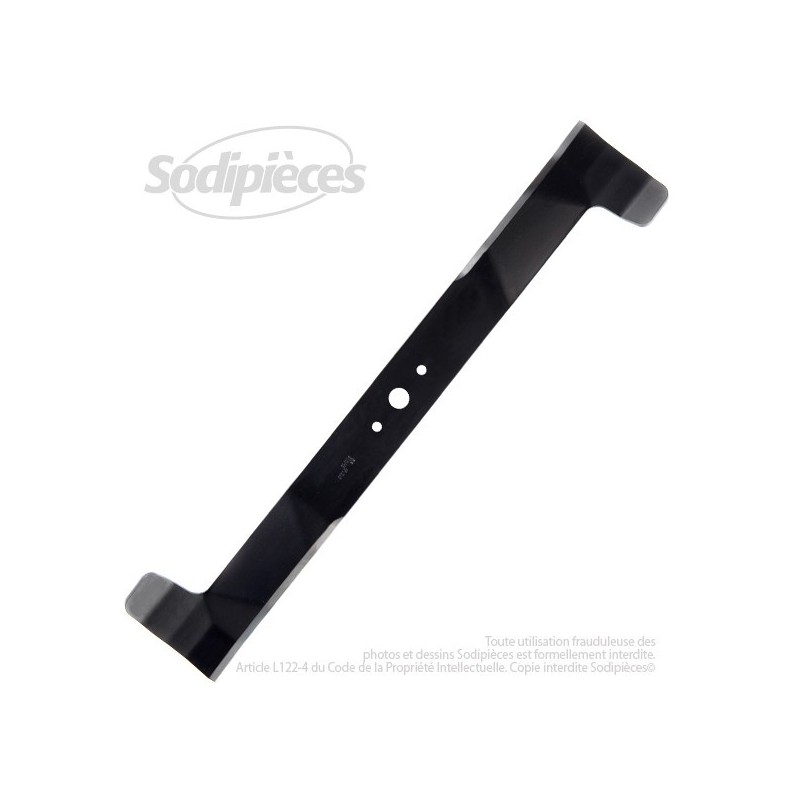 Lame. Coupe à gauche 62 cm. Section 55 x 4. Alèsage 19