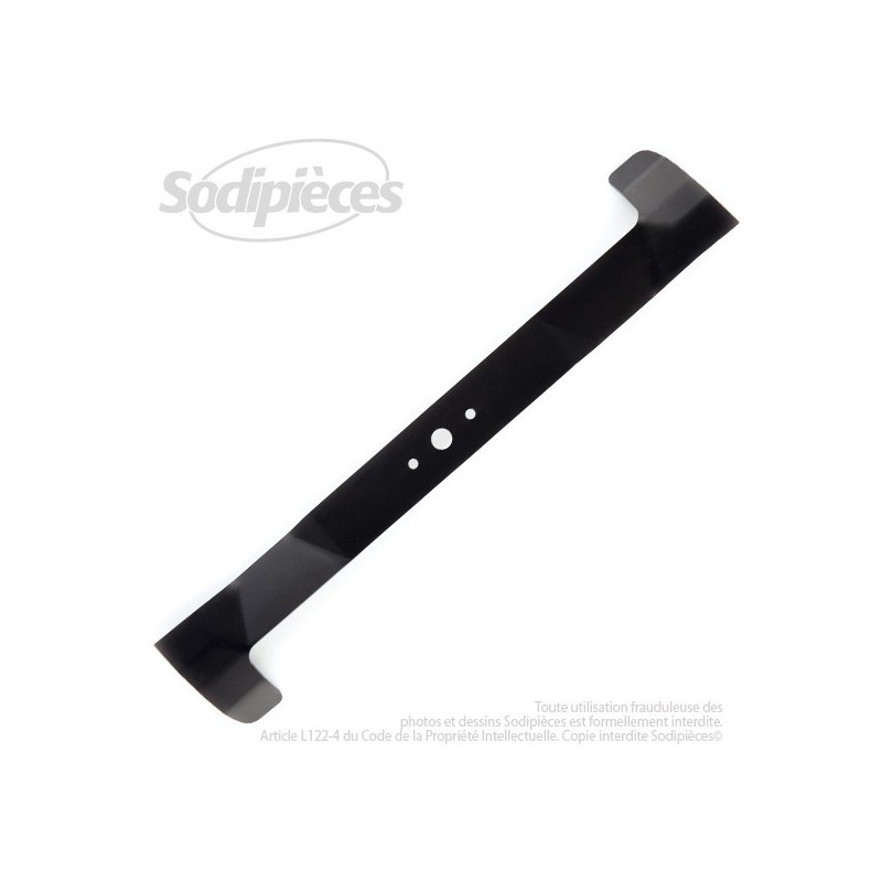 Lame. Coupe à gauche 62 cm. Section 55 x 4. Alèsage 19