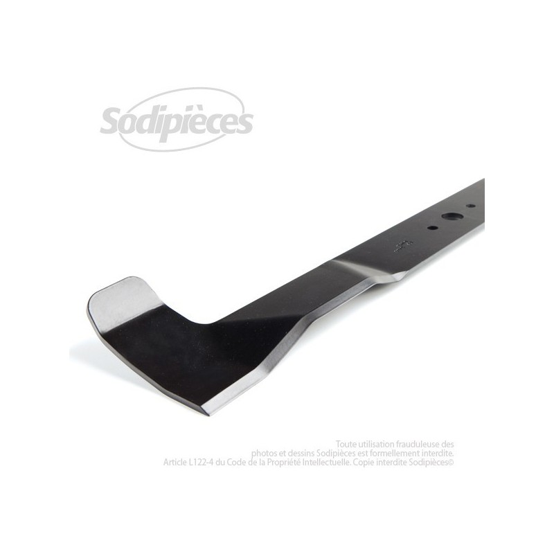 Lame. Coupe à gauche 62 cm. Section 55 x 4. Alèsage 19