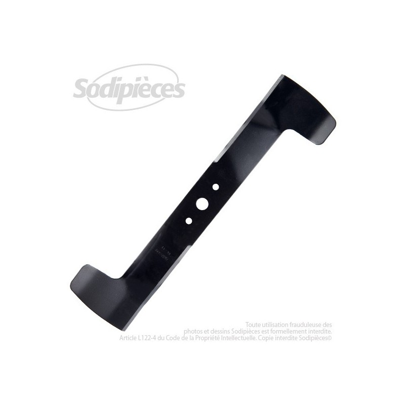 Lame. Coupe à gauche 46 cm. Section 55 x 4. Alèsage 18.