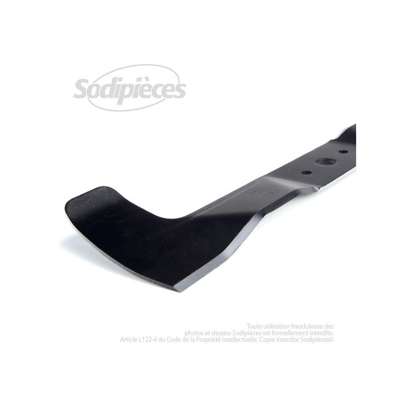 Lame. Coupe à gauche 46 cm. Section 55 x 4. Alèsage 18.