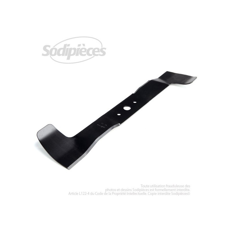 Lame. Coupe à gauche 46 cm. Section 55 x 4. Alèsage 18.