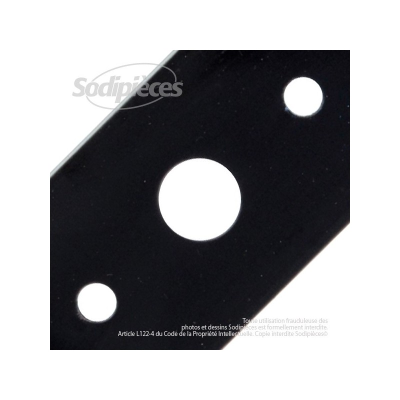 Lame. Coupe 44,5 cm. Section 55 x 3. Alèsage 18,5.