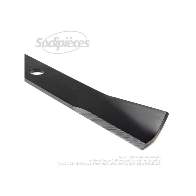 Lame. Coupe 41 cm. Section 50 x 5. Alèsage 19.