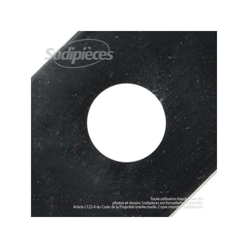 Lame. Coupe 41 cm. Section 50 x 5. Alèsage 19.