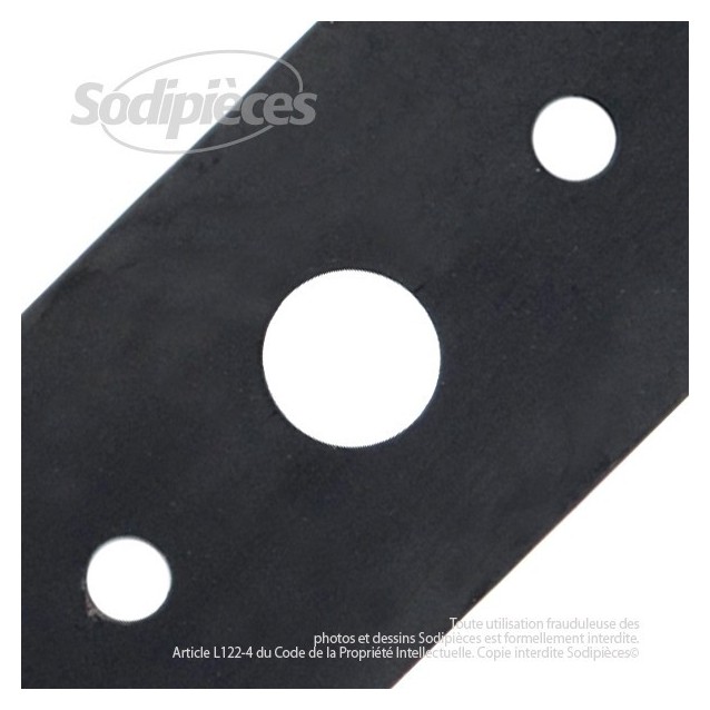 Lame. Coupe 48 cm. Section 55 x 4. Alèsage 18,5.